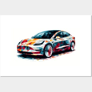 Tesla Model 3 Posters and Art